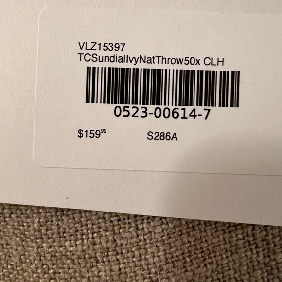 Home Accents Linen Sundial Throw. Sz 50 x 70. Ivory & Cream. Simply beautiful! - Picture 7 of 7